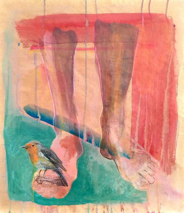 deux pieds d'en face et un rougegorge